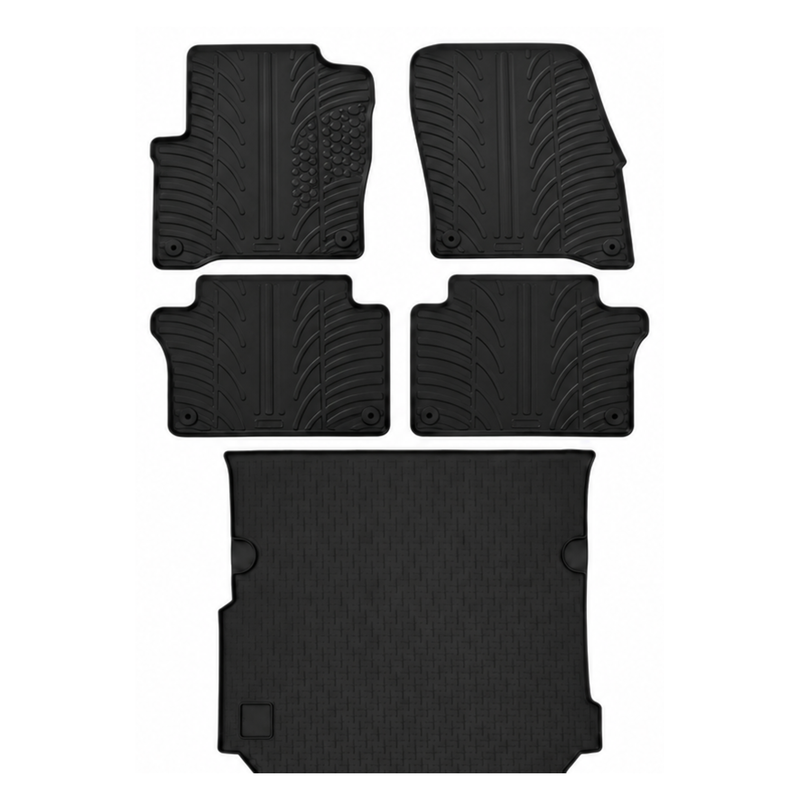 Pack tapis de coffre et tapis auto en caoutchouc pour VW Sharan (2010-2022)