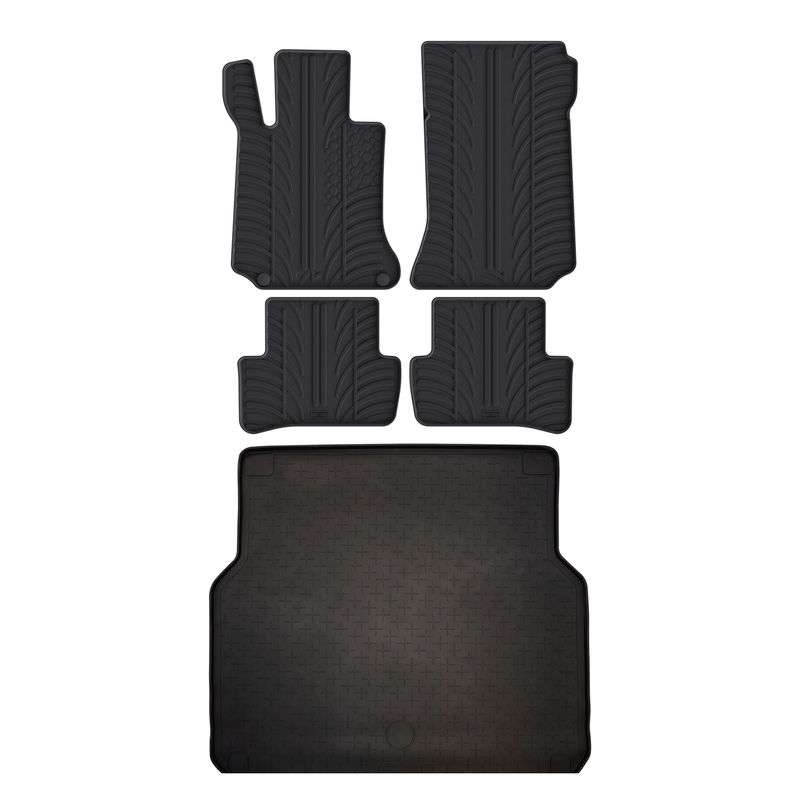 Pack tapis de coffre et tapis auto en caoutchouc pour Mercedes C-Class (2008-2014)