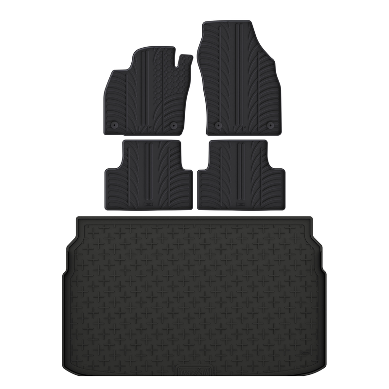 Pack tapis de coffre et tapis auto en caoutchouc pour VW T-Cross (2019-)