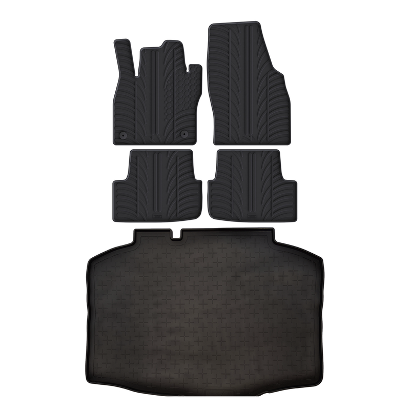 Pack tapis de coffre et tapis auto en caoutchouc pour Seat Ibiza (2017-)