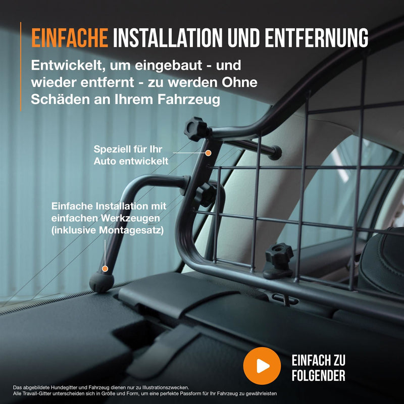 Ensemble grille de séparation et séparateur pour chiens VW Tiguan (2016-2024)
