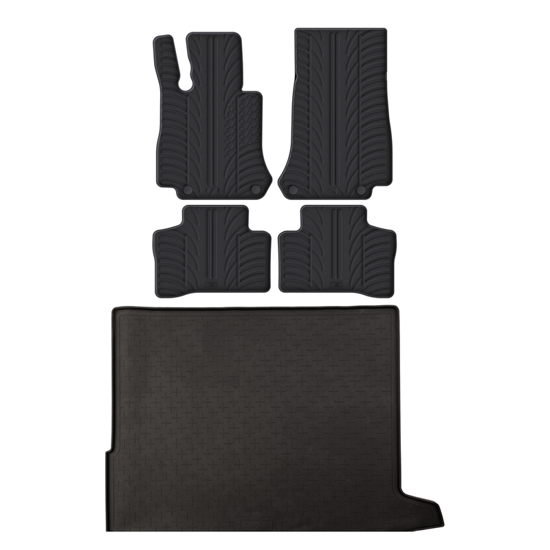 Pack tapis de coffre et tapis auto en caoutchouc pour Mercedes GLC (2016-2023)