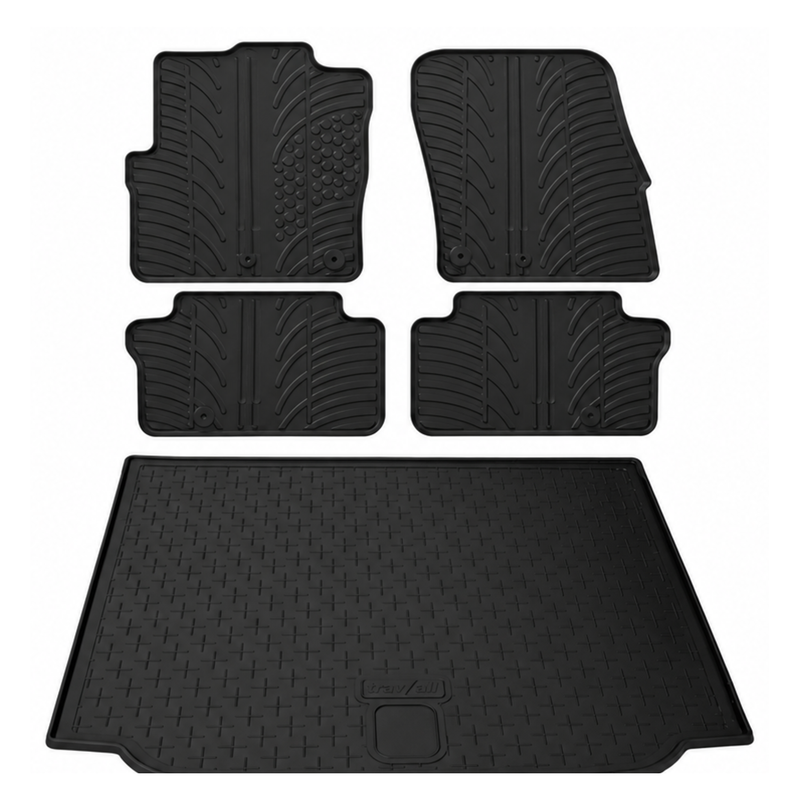 Pack tapis de coffre et tapis auto en caoutchouc pour Skoda Roomster (2006-2015)