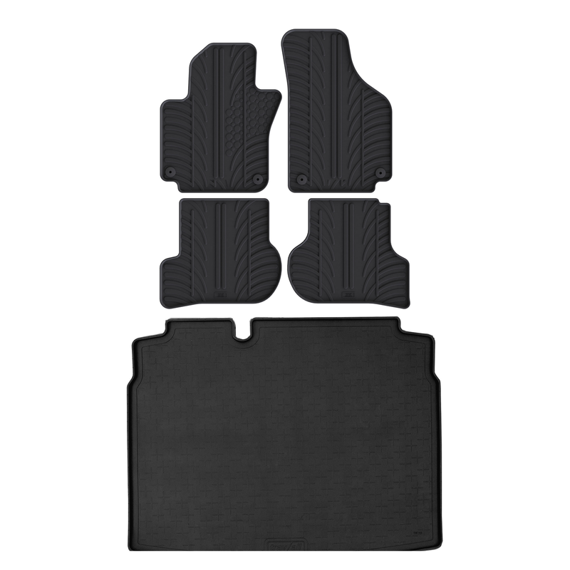 Pack tapis de coffre et tapis auto en caoutchouc pour VW Golf (2003-2009)