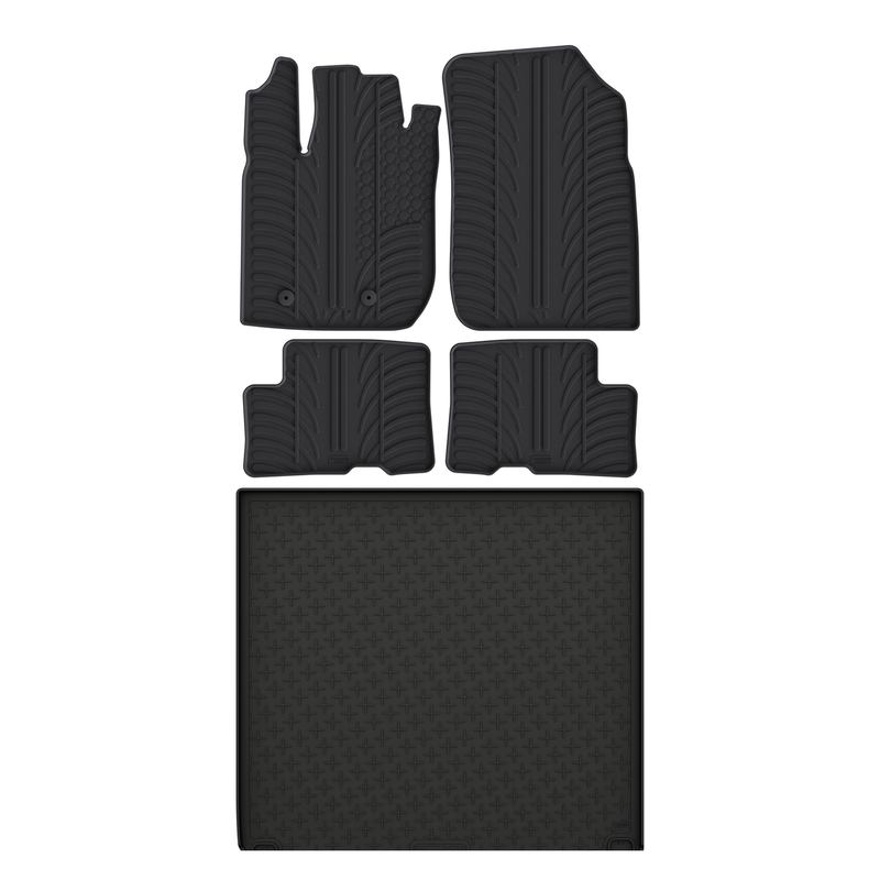 Pack tapis de coffre et tapis auto en caoutchouc pour Dacia Duster (2018-2024)