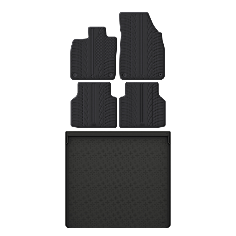 Pack tapis de coffre et tapis auto en caoutchouc pour Skoda Enyaq (2021-)
