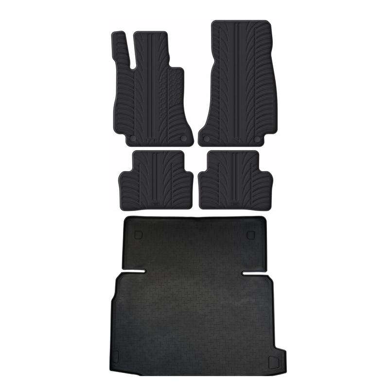 Pack tapis de coffre et tapis auto en caoutchouc pour Mercedes E-Class (2016-2023)