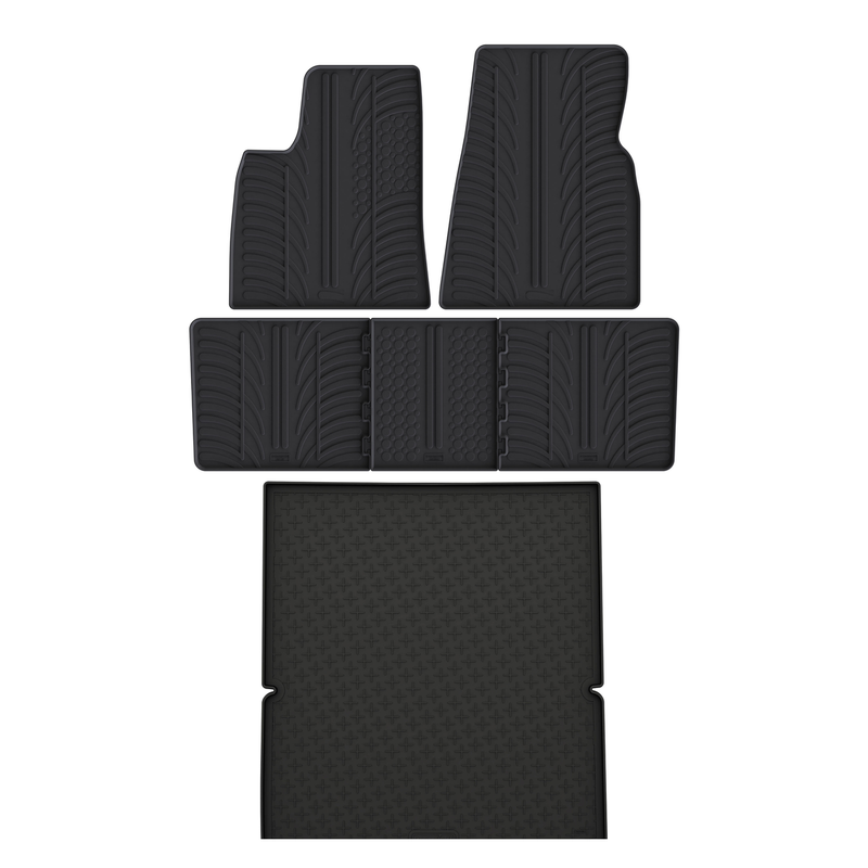 Pack tapis de coffre et tapis auto en caoutchouc pour Tesla Model S (2014-2016)