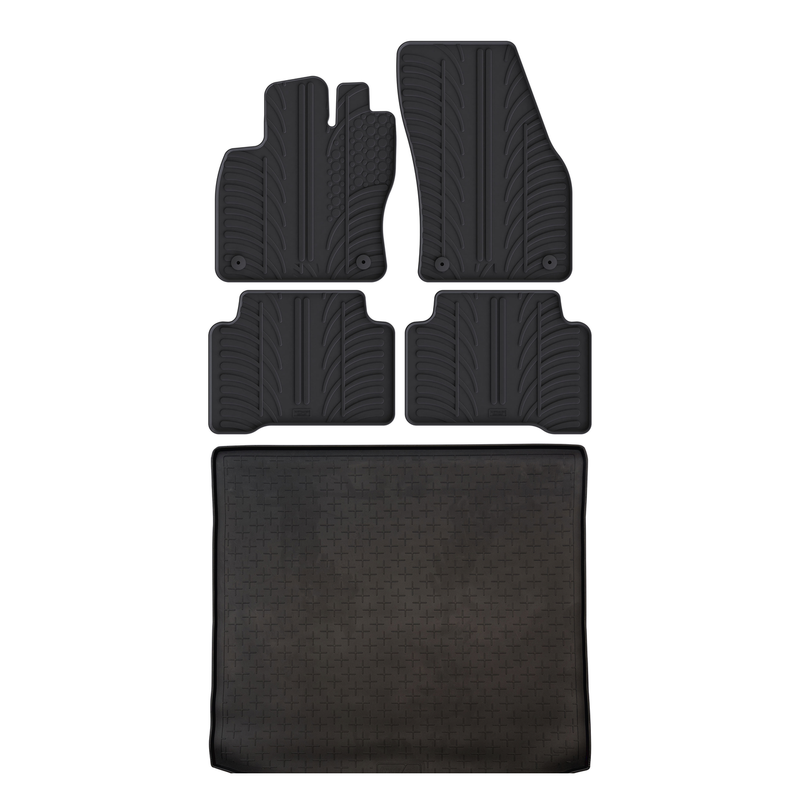 Pack tapis de coffre et tapis auto en caoutchouc pour VW Touran (2015-2026)
