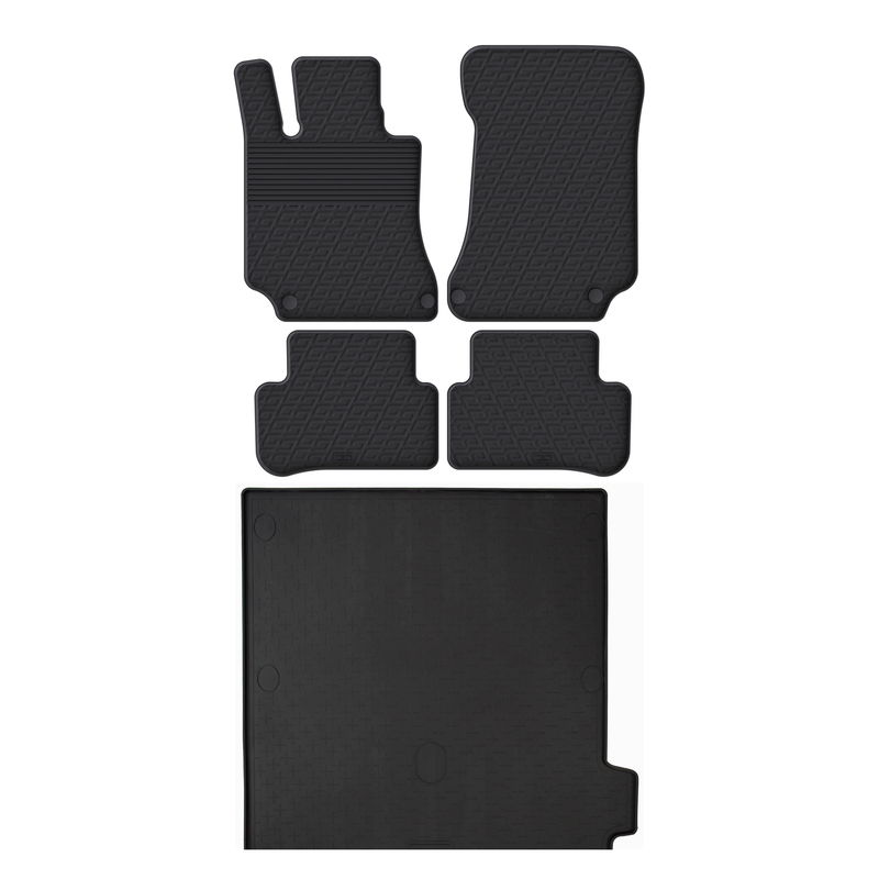 Pack tapis de coffre et tapis auto en caoutchouc pour Mercedes E-Class (2013-2016)