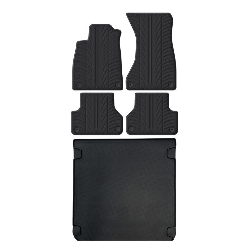 Pack tapis de coffre et tapis auto en caoutchouc pour Audi A4 (2016-2025)