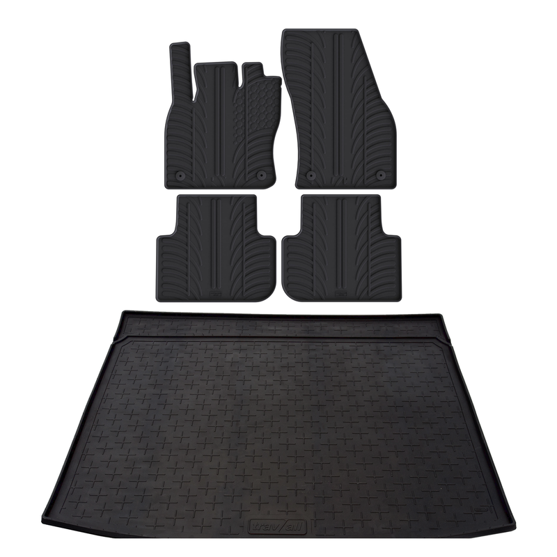 Pack tapis de coffre et tapis auto en caoutchouc pour VW Tiguan (2016-2024)