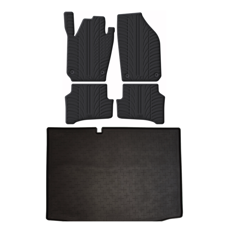 Pack tapis de coffre et tapis auto en caoutchouc pour Skoda Fabia (2014-2021)