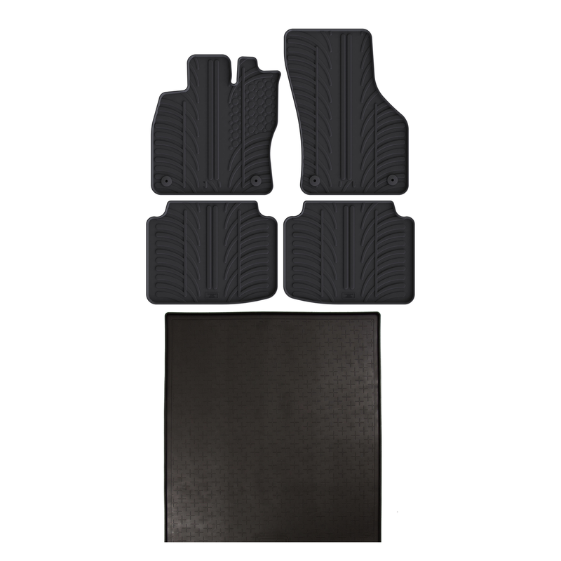 Pack tapis de coffre et tapis auto en caoutchouc pour Skoda Superb (2015-2024)