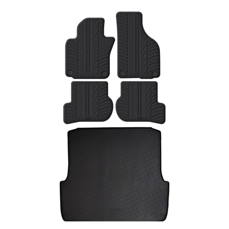 Pack tapis de coffre et tapis auto en caoutchouc pour Skoda Octavia (2004-2013)