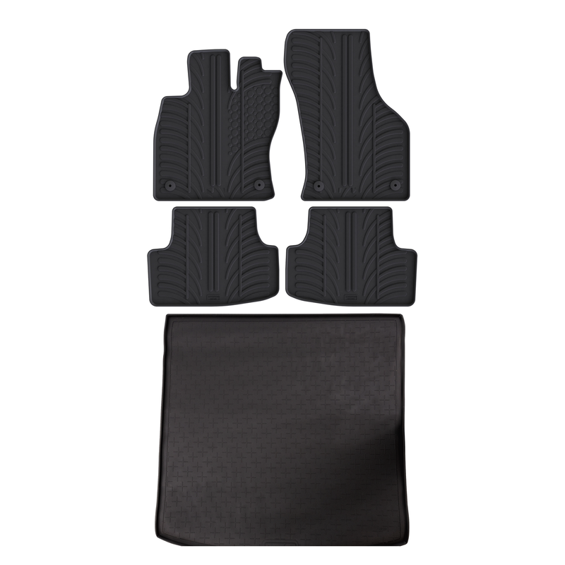 Pack tapis de coffre et tapis auto en caoutchouc pour Seat Leon (2012-2020)
