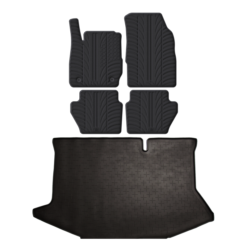 Pack tapis de coffre et tapis auto en caoutchouc pour Ford Fiesta (2008-2017)