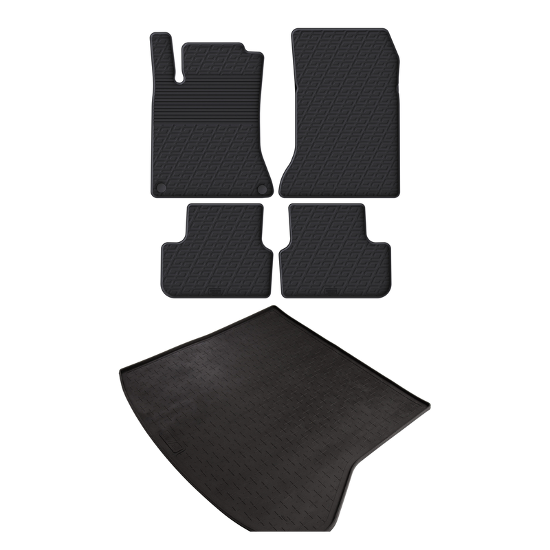 Pack tapis de coffre et tapis auto en caoutchouc pour Mercedes CLA (2013-2019)