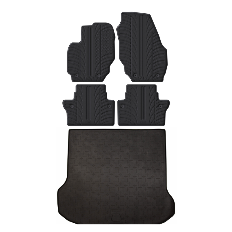 Pack tapis de coffre et tapis auto en caoutchouc pour Volvo V70 (2008-2016)