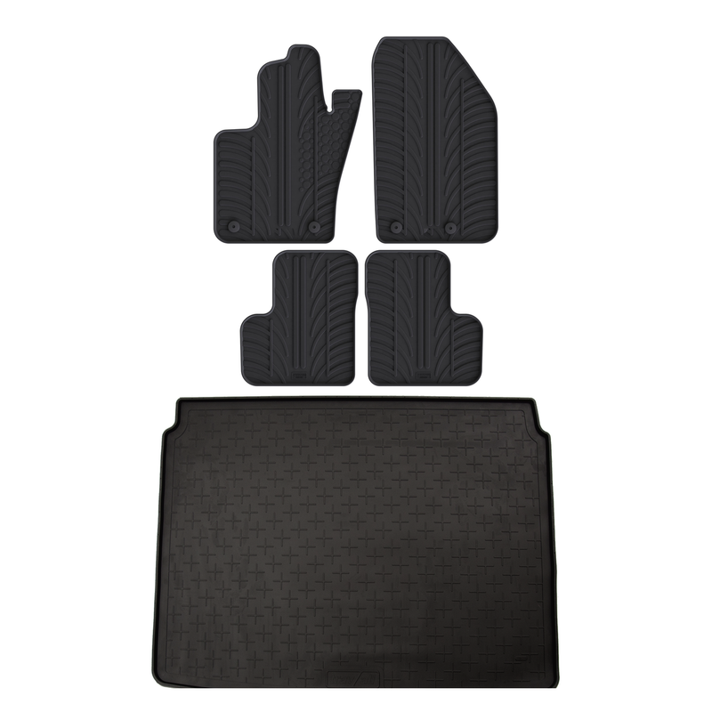Pack tapis de coffre et tapis auto en caoutchouc pour Fiat 500X (2014-2024)