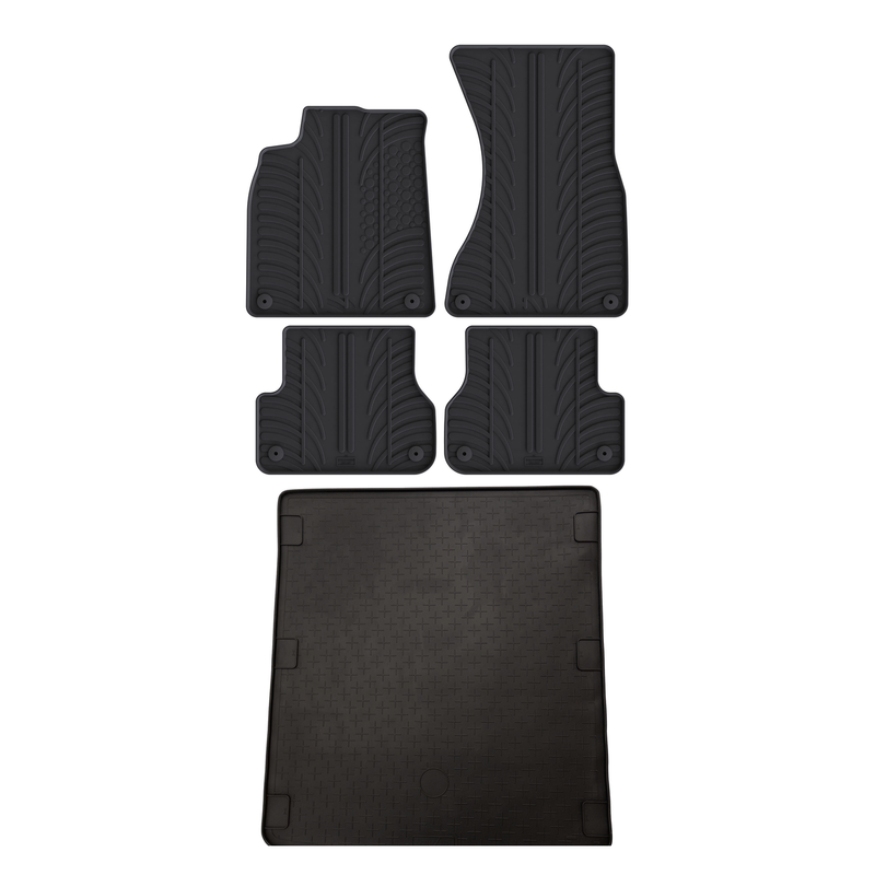 Pack tapis de coffre et tapis auto en caoutchouc pour Audi A6 (2011-2018)