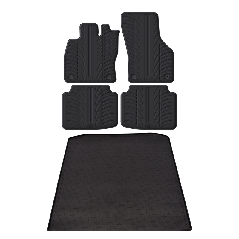 Pack tapis de coffre et tapis auto en caoutchouc pour Skoda Superb (2015-2024)