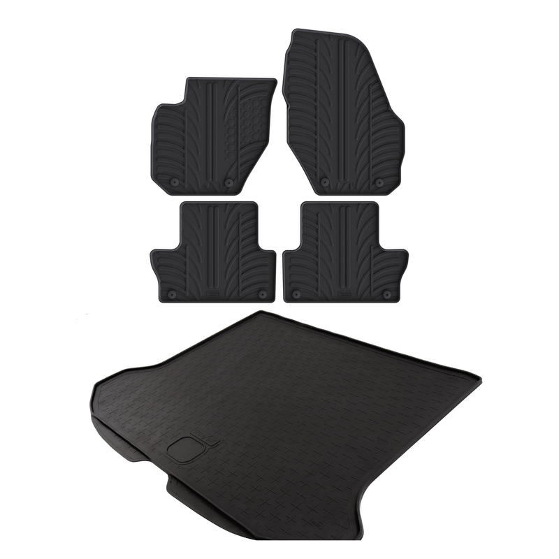 Pack tapis de coffre et tapis auto en caoutchouc pour Volvo XC60 (2008-2017)