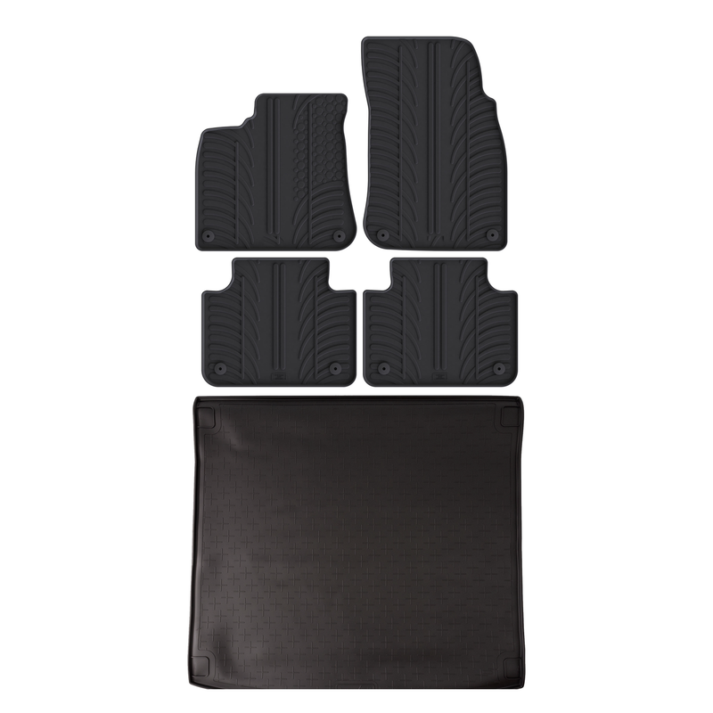 Pack tapis de coffre et tapis auto en caoutchouc pour VW Touareg (2018-2026)