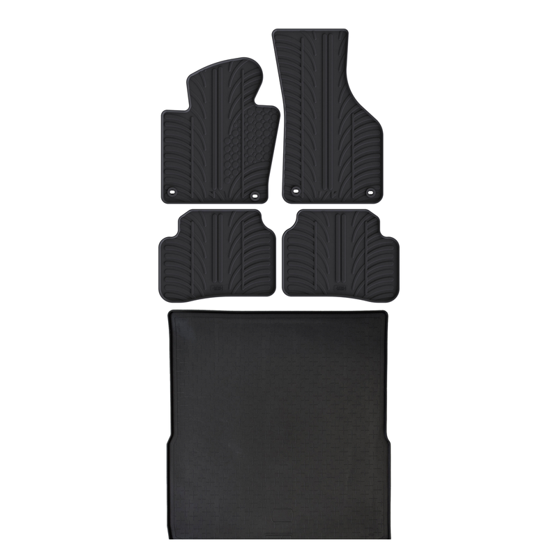 Pack tapis de coffre et tapis auto en caoutchouc pour VW Passat (2005-2010)