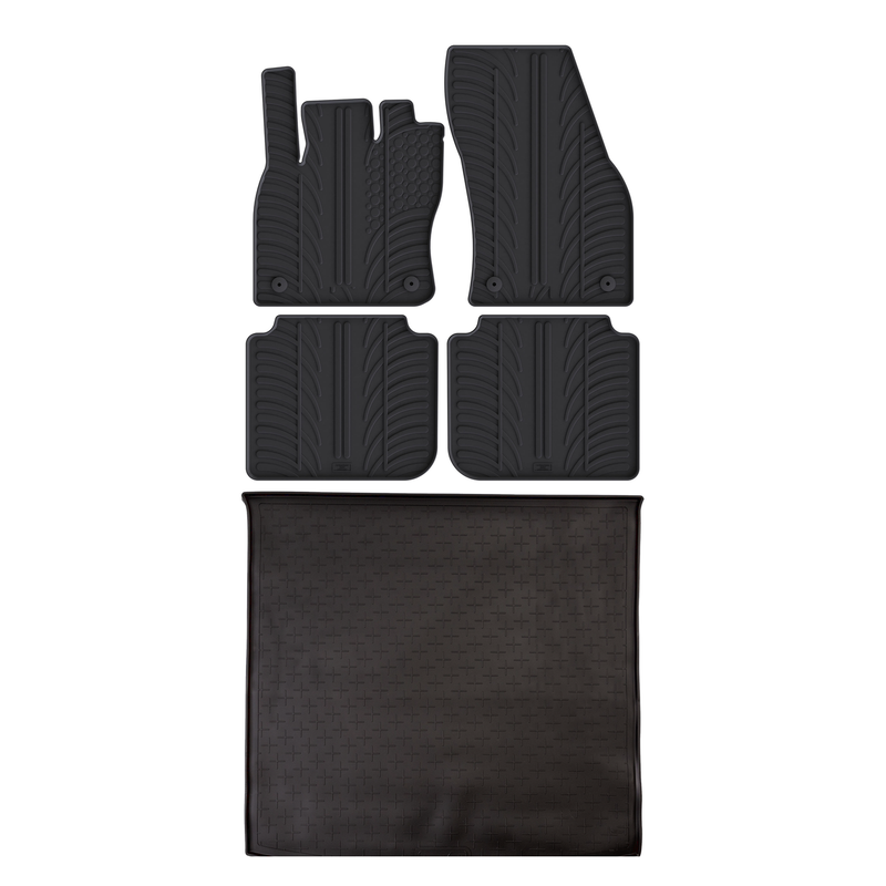 Pack tapis de coffre et tapis auto en caoutchouc pour Skoda Kodiaq (2016-2024)