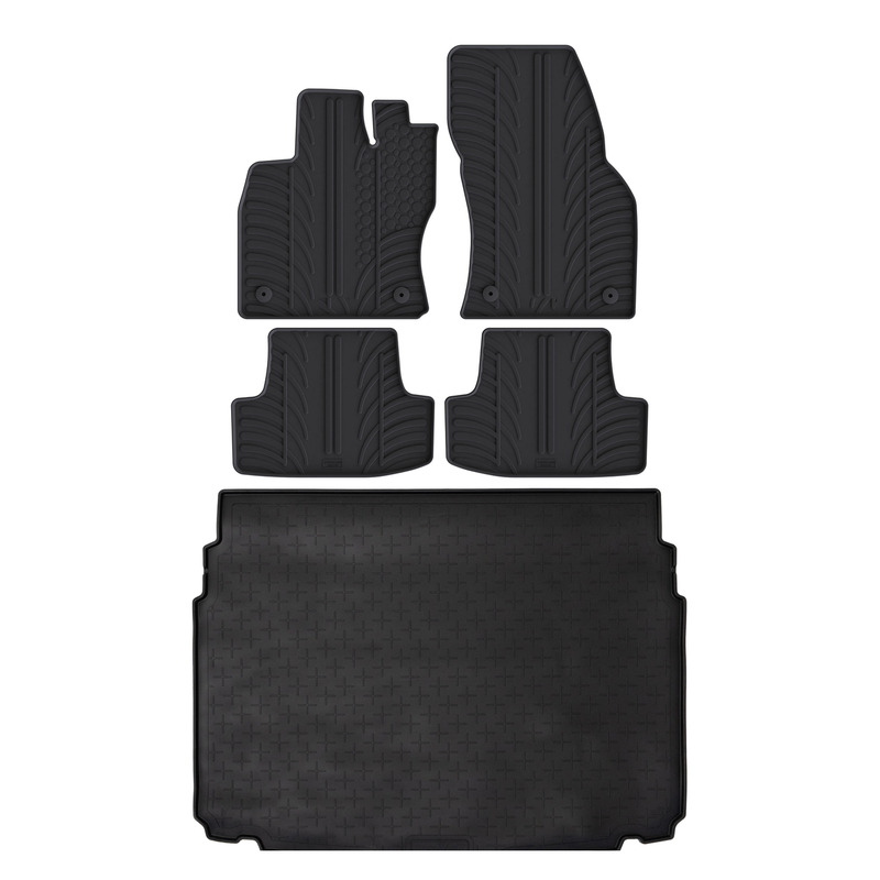 Pack tapis de coffre et tapis auto en caoutchouc pour VW T-Roc (2017-2025)