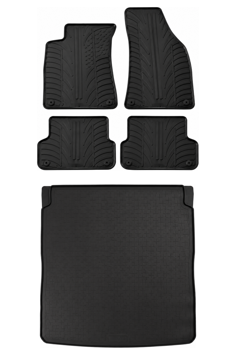 Pack tapis de coffre et tapis auto en caoutchouc pour Audi A4 (2001-2008)