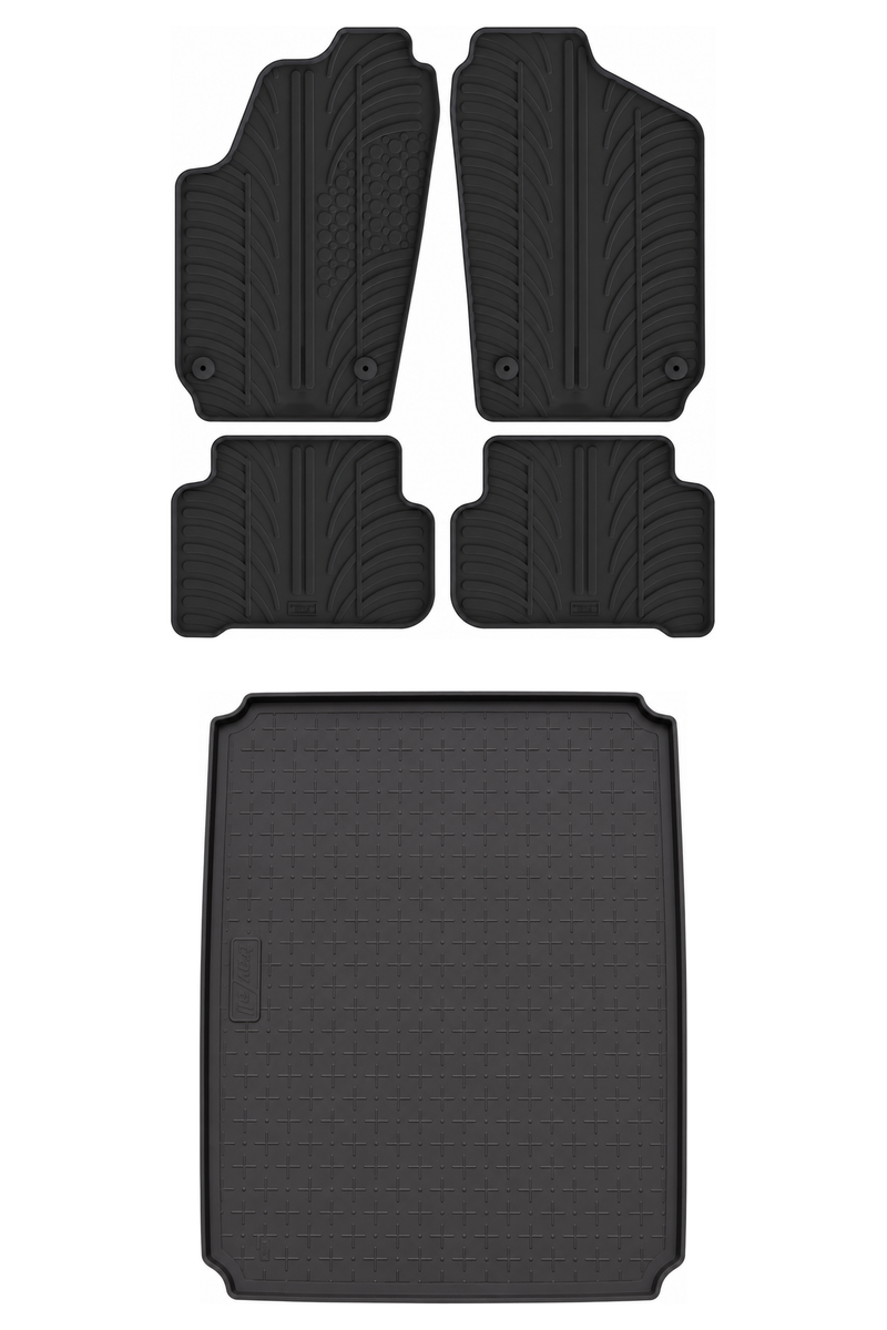 Pack tapis de coffre et tapis auto en caoutchouc pour VW Polo (2009-2017)