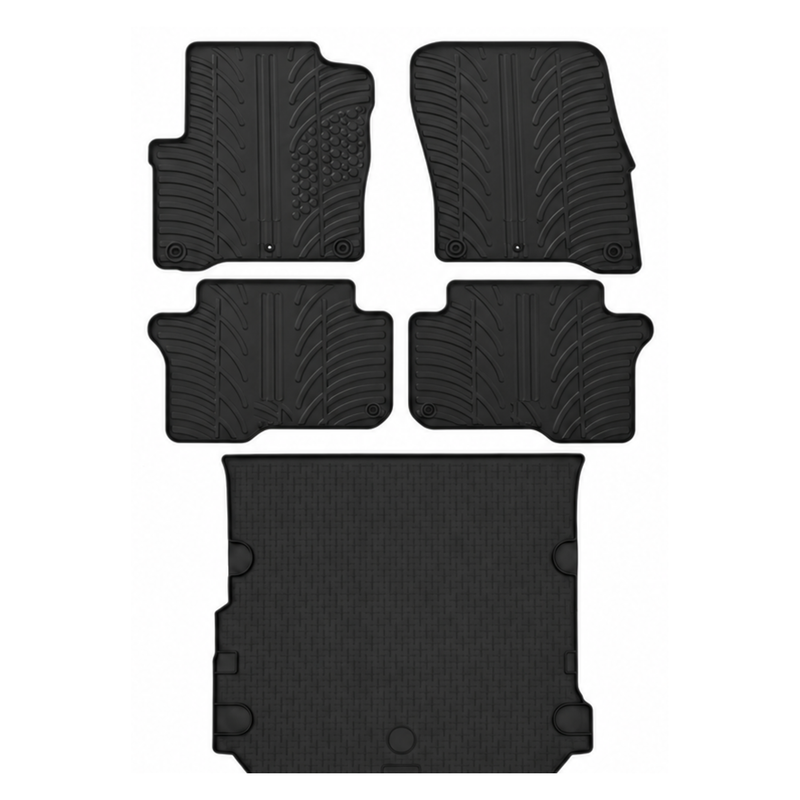 Pack tapis de coffre et tapis auto en caoutchouc pour VW Touran (2003-2015)