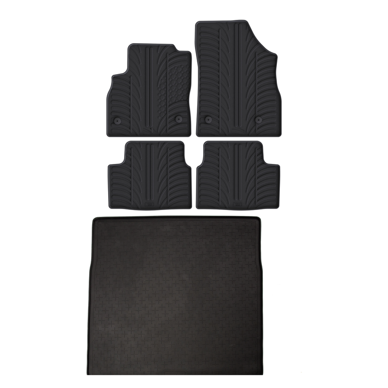 Pack tapis de coffre et tapis auto en caoutchouc pour Vauxhall Astra (2015-2022)