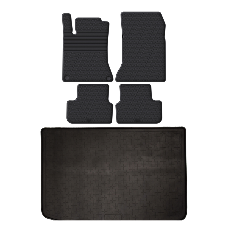 Pack tapis de coffre et tapis auto en caoutchouc pour Mercedes A-Class (2012-2018)