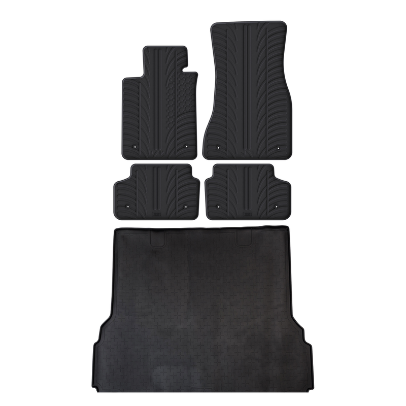 Pack tapis de coffre et tapis auto en caoutchouc pour BMW 5 Series (2017-2024)