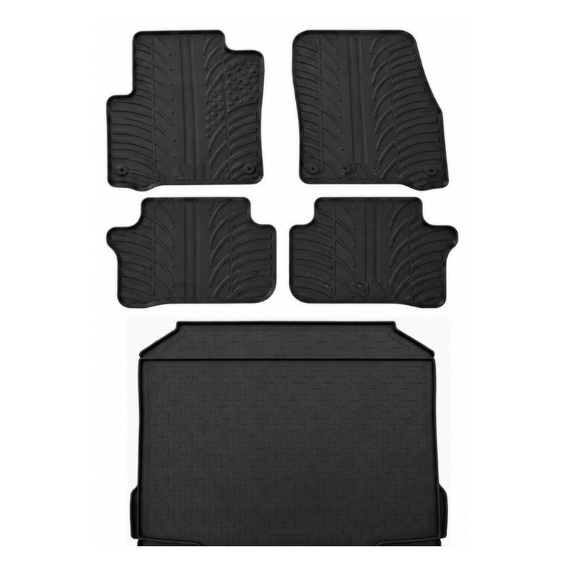 Pack tapis de coffre et tapis auto en caoutchouc pour Skoda Yeti (2009-2013)
