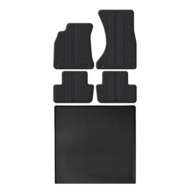 Pack tapis de coffre et tapis auto en caoutchouc pour Audi A4 (2008-2016)
